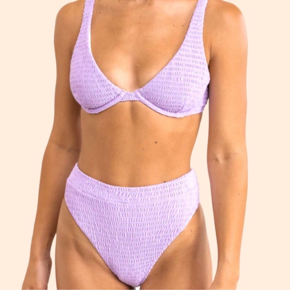 Rhythm. Violet Smocked Bikini TOO ONLY new with tags size‎ 14